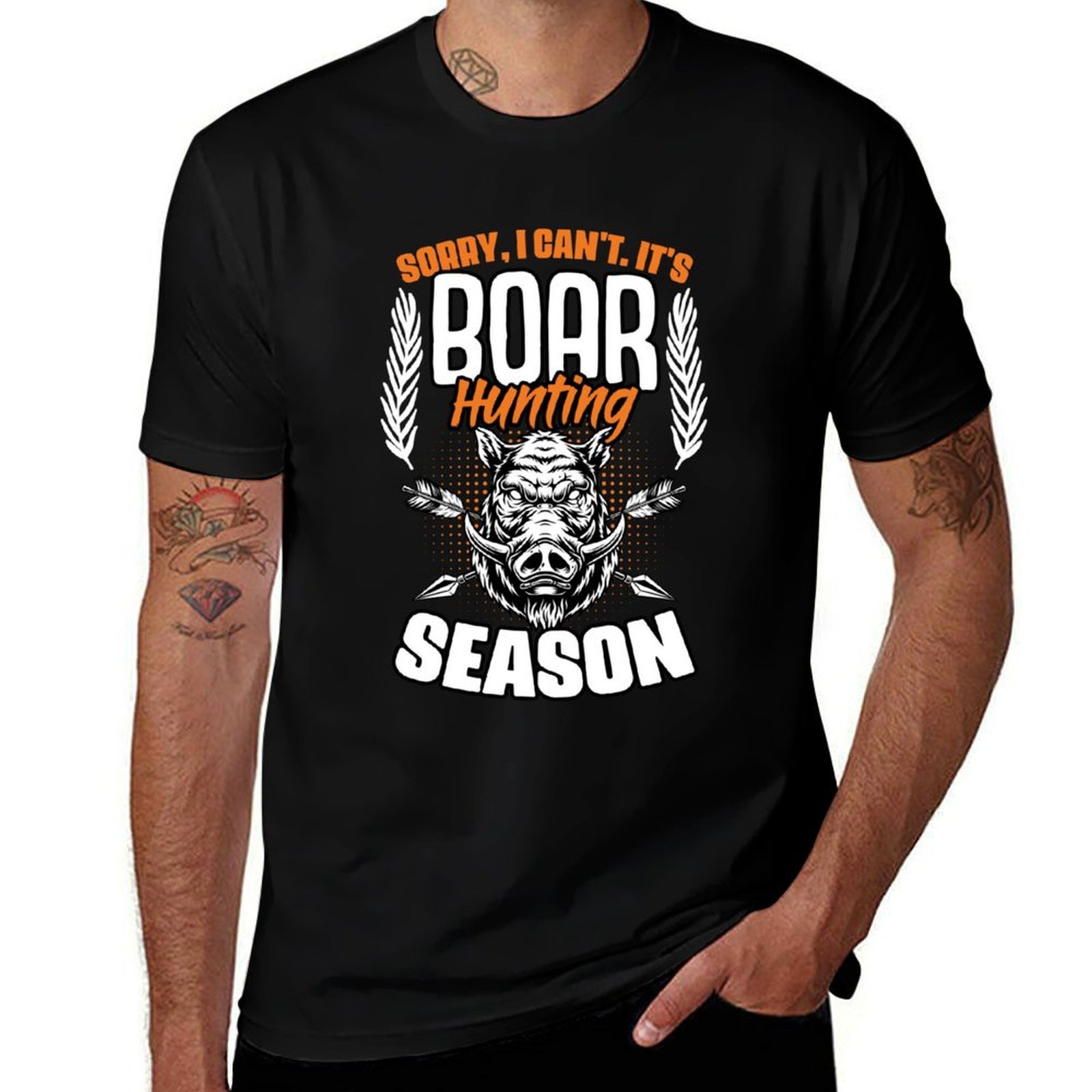 Wildman Hunting & Outdoor Polokwane - ごめんなさい、面白くない。イノシシ狩りのユーモア。イノシシハンター向けTシャツ。リラックスフィットカジュアル半袖トップスTシャツ。
