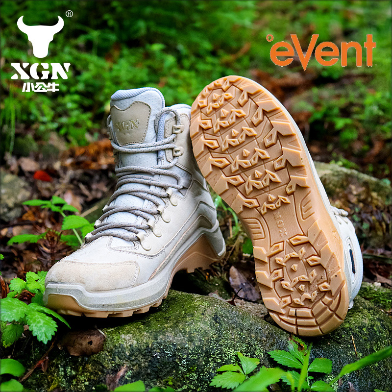 Outdoor Hunting Events - XGN 牛革屋外ハイキングシューズ男性イベント防水女性トレッキングスニーカー狩猟ブーツ戦術的な砂漠戦闘旅行ブーツ