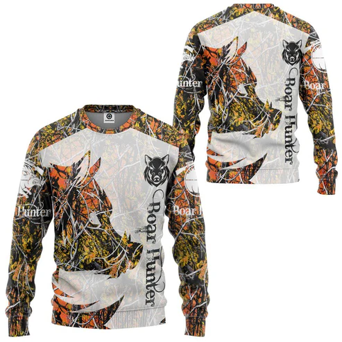 Wildman Hunting & Outdoor Polokwane - 迷彩狩猟動物イノシシメンズ Tシャツ 3D プリントスポーツ長袖 Tシャツトップカジュアルメンズ Tシャツプルオーバートップス