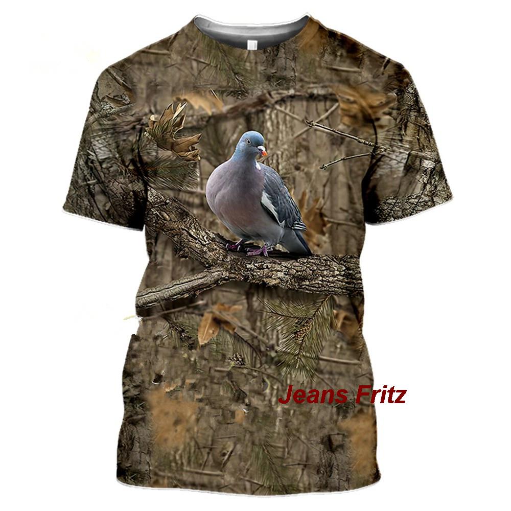 メンズ半袖Tシャツ,カモフラージュ,動物,野生,3D,夏,レ - Wildman Hunting & Outdoor Polokwane のレビューと価格