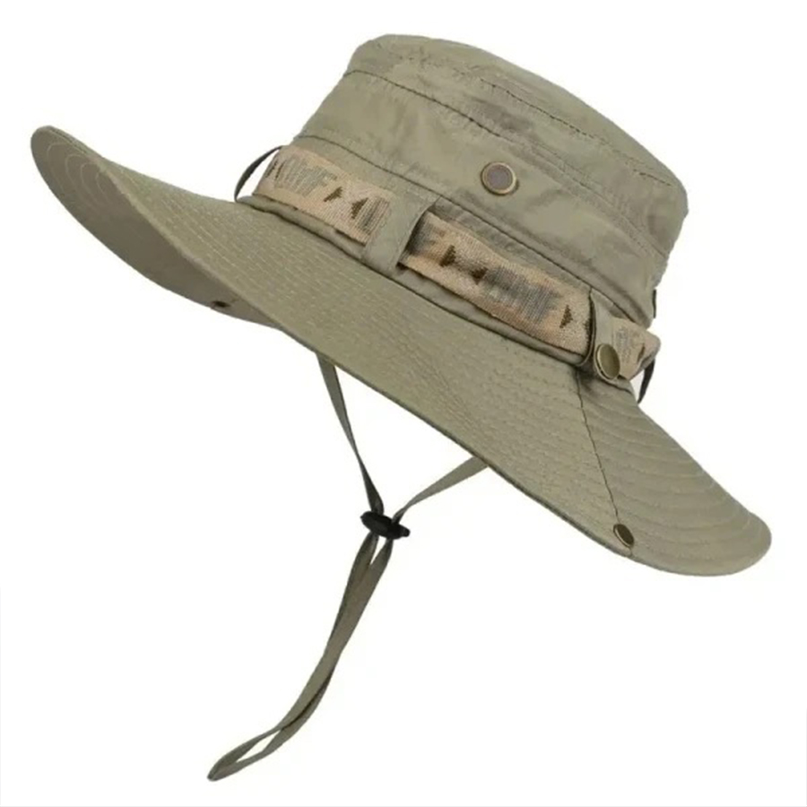 夏用メンズバケットハット アウトドアUVカット つば広パナマ - Outdoor Hunting Names のレビューと価格