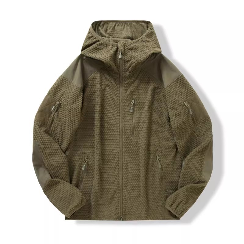カップルアウトドア春冬迷彩戦術フリースジャケットフード付きハ - Outdoor Hunting Events のレビューと価格