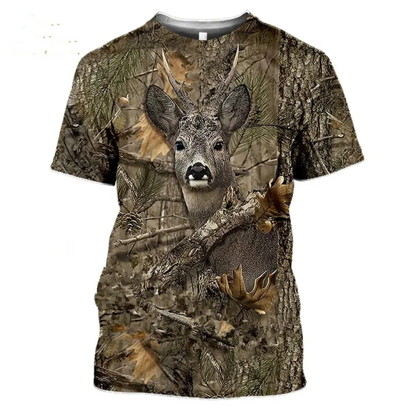 2026 迷彩狩猟動物イノシシ 3d Tシャツ夏カジュアルメ - Wildman Hunting & Outdoor Polokwane のレビューと価格