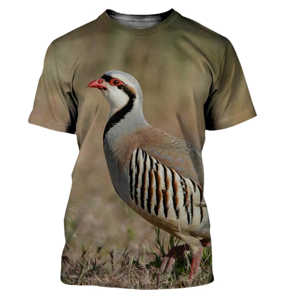 メンズ半袖ラウンドネックTシャツ,カジュアル,カモフラージュ - Hunting Quail のレビューと価格